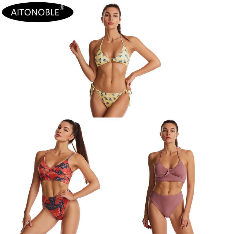 

Aitonoble Women Swimwear Ladies Bikini One Piece Swimsuit Beachwear Wetsuit One-Piece Suits