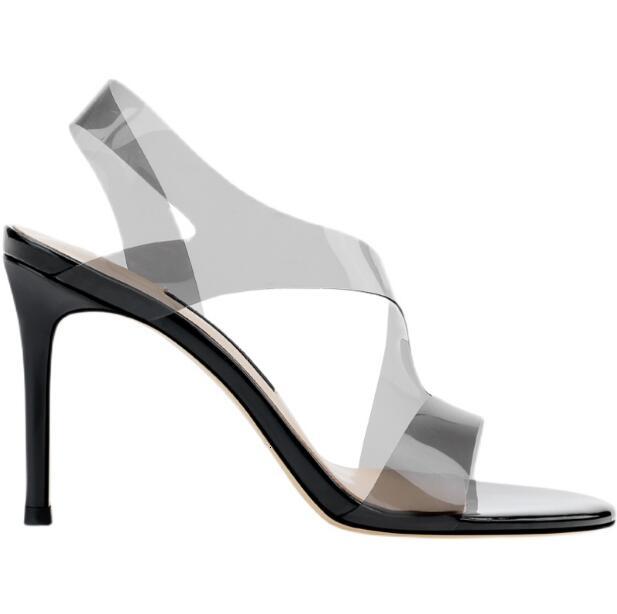 

sandals the transport of sweet red drop black pink white tpu high-heeled shoes woman cuts slippage in casual peep-toe sandals wtku