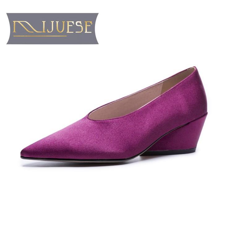 

2021 Women Pumps Autumn Spring Purple Color Pointed Toe Spike Heels High Lady Shoes Party Dress Wedding Size 33-43, Black