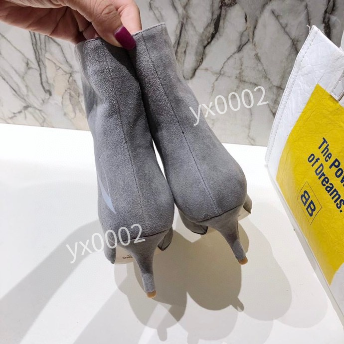 

Luxury Leather Pointed Toes Women Ankle Boots Fashion Designer Sexy Ladies Red Bottom High Heels Shoes Pumps 35-41, 02