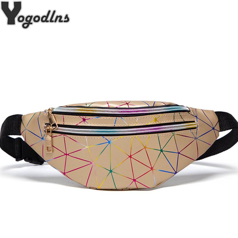 

Waist Bags Womens Bag Fanny Pack Solid PU Leather Belt Purse Female Fashion Zipper Small Phone Key Shoulder Pouch Chest