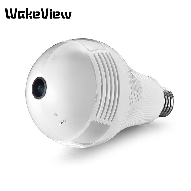 

Cameras WakeView 360 Degree 1.3M 2MP 3MP Wireless Panoramic Home Security WiFi CCTV Fisheye Bulb Lamp IP Camera Two Way Audio