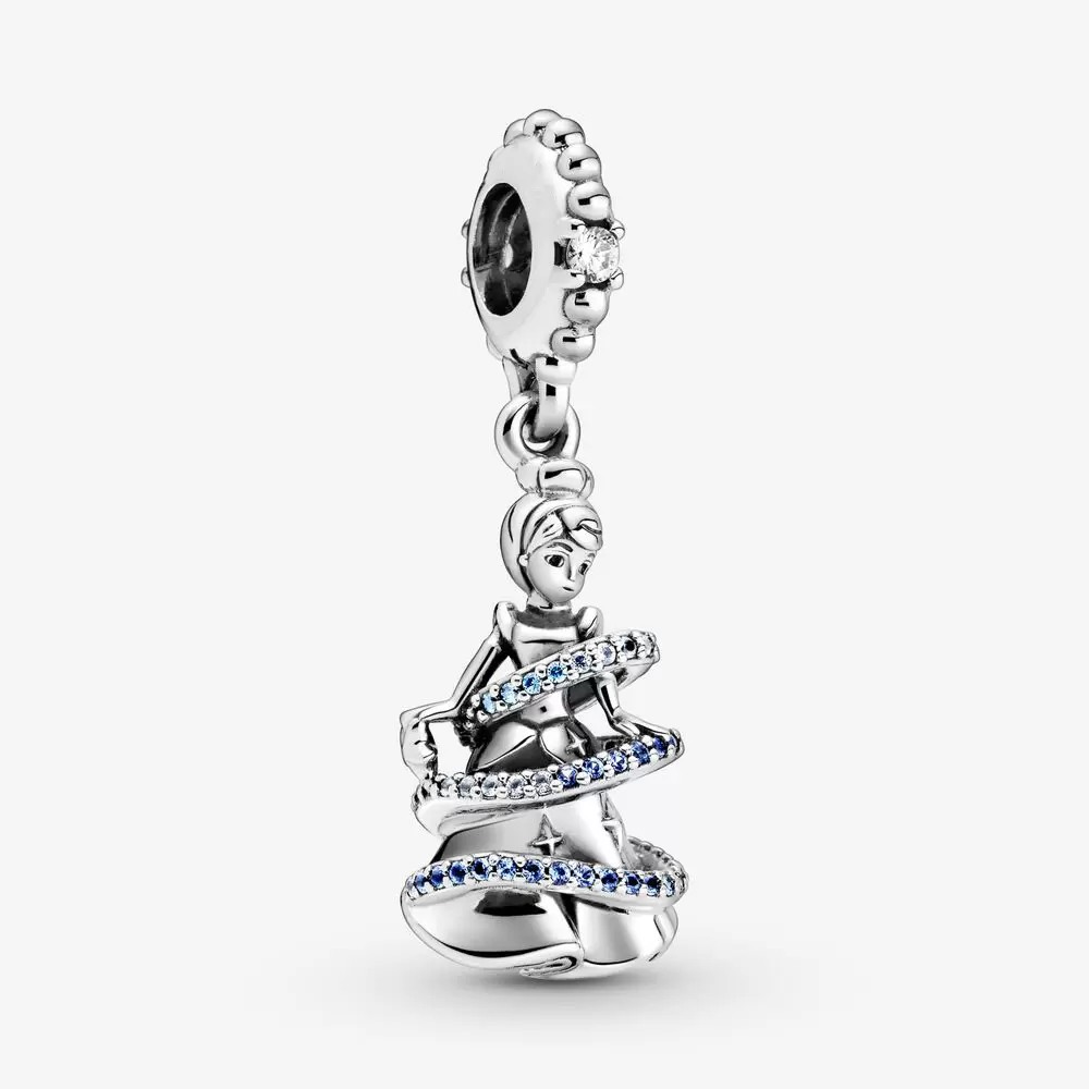 

100% 925 Sterling Silver Elegant Princess Dangle Charms Fit Pandora Original European Charm Bracelet Fashion Women Wedding Engagement Jewelry Accessories