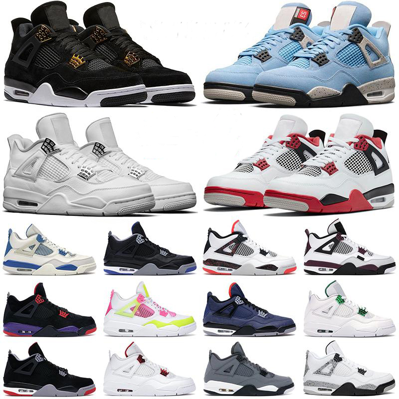 

Shoes arrival high 4 4s Jumpman men Outdoor White X Sail metallic purple OVO Splatter mens Sports Sneakers Size 13, As photo 32