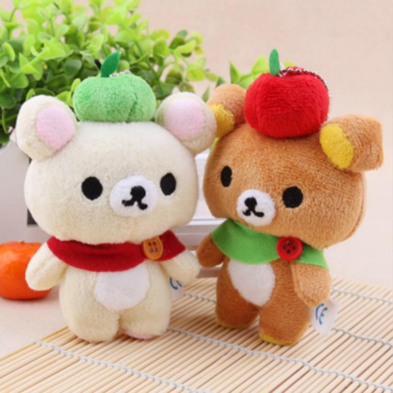 

Relax Bear Plush Doll Pendant Backpack Bag Friend Children Gift Rilakkuma Mobile Strawberry Apple Party Favor