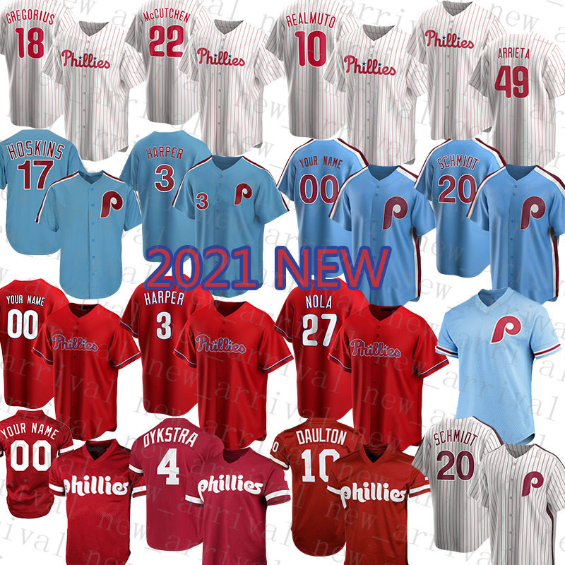 

Philadelphia Mens Phillies 10 JT Realmuto Bryce Women 3 Harper Baseball Jersey 20 Mike Schmidt Custom Jake 10 Darren Daulton 49 Arrieta, Custom(feichengren
