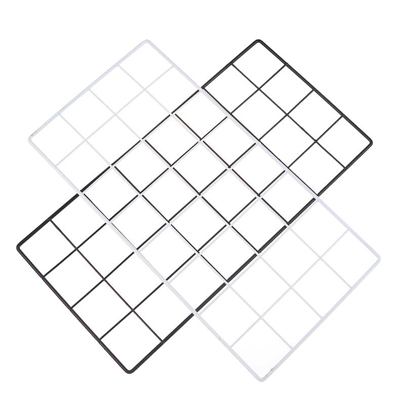

Party Decoration Modern Home Wall Iron Grid Nordic Art Po Displaying Frame Metal Shelf Mesh Postcards DIY Racks