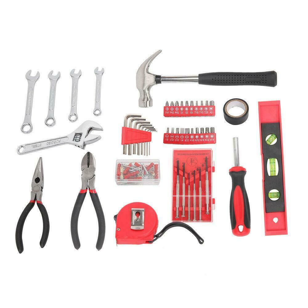 

136pcs Red Tool Set Household Tools Kit Box Mechanics Women Ladies with Case