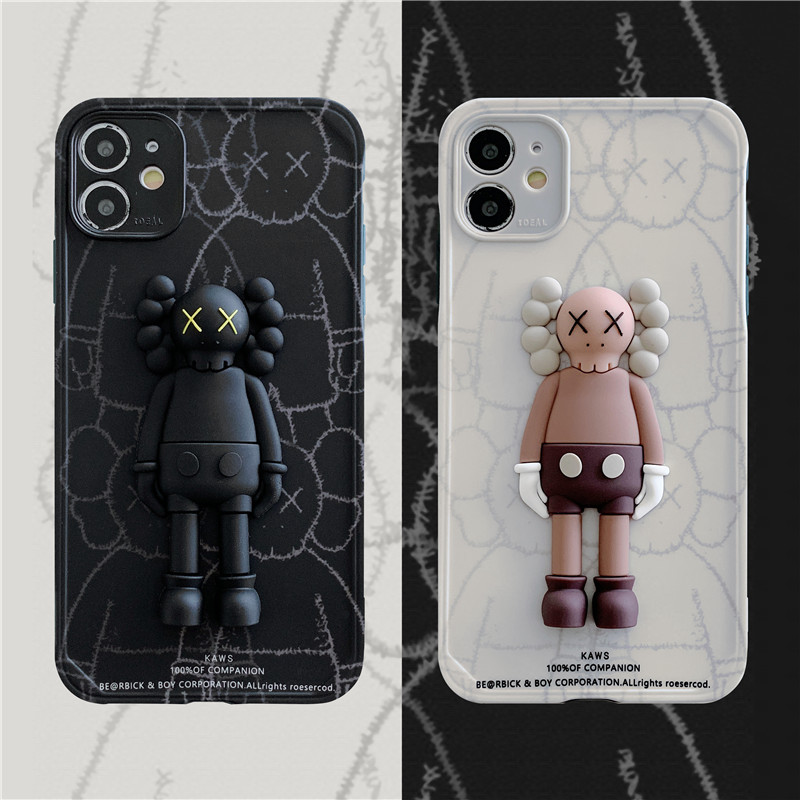 

Fashion Designer iphone cases 3D bear printed protective phones case for iphone se 7/8 plus X/XS XR 11 12mini Pro max wholesale, Black