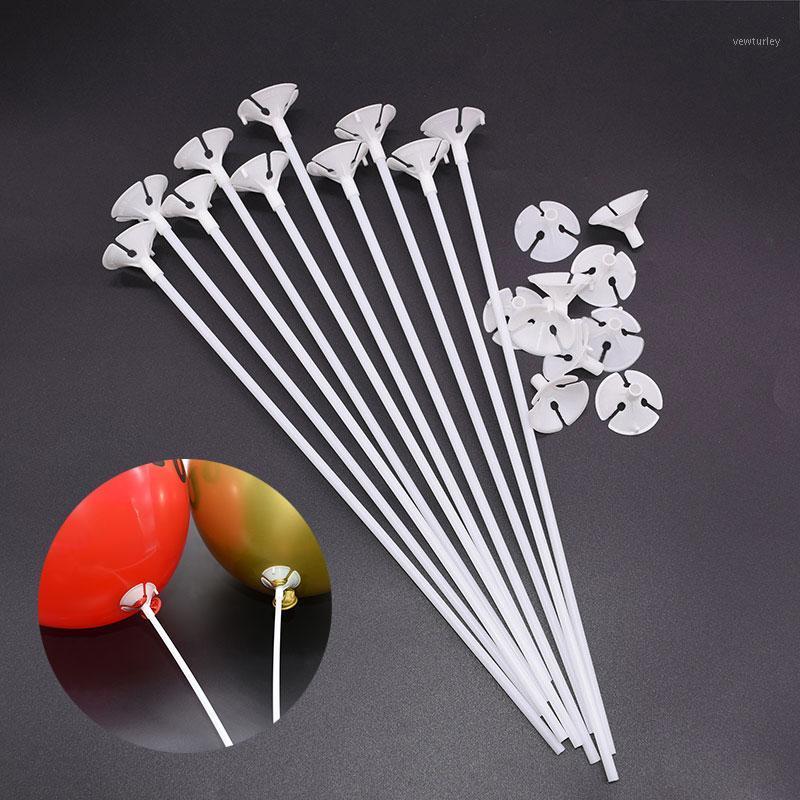 

Party Decoration 10-50pcs 30cm White Balloon Sticks Holder With Cups For Wedding Birthday Baby Shower Theme Decor Accessories