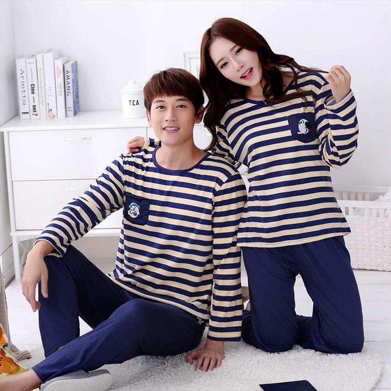 

spring autumn pajamas couples women sleepwear set lovers stripe printing long sleeved pyjamas pjs men fashion pijamas suit, Black;red