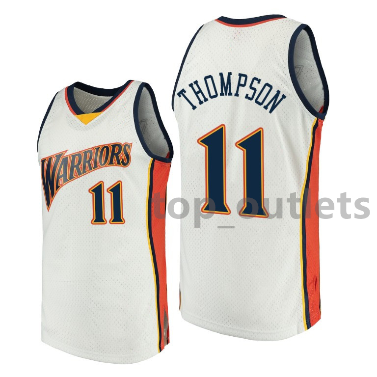 

2021 Golden State Warriors Basketball Jerseys Klay 11 Thompson Jersey Color Royal Gold Navy White Black Stitched Size S-XXXL Mesh Breathable Quick Dry, As picture