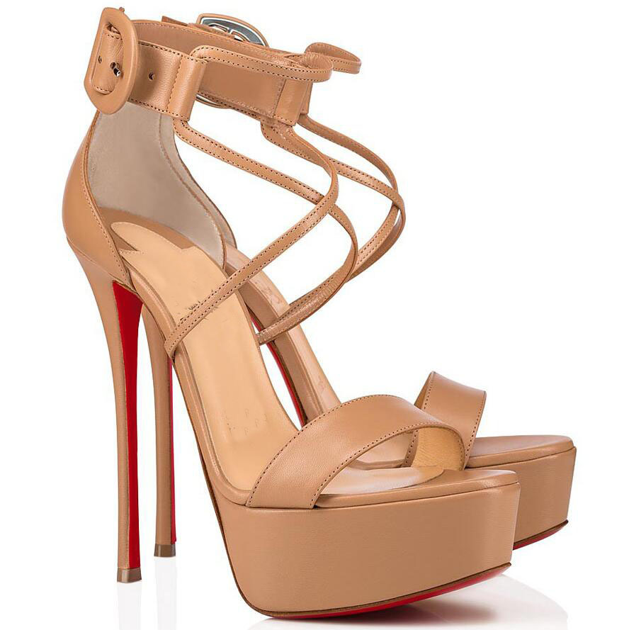 

Top Luxury Choca Sandals Lady Red Bottom Shoes High Heels Women Sexy Summer Platform Sandalias Casual Lady Comfort Walking Shoes, Black