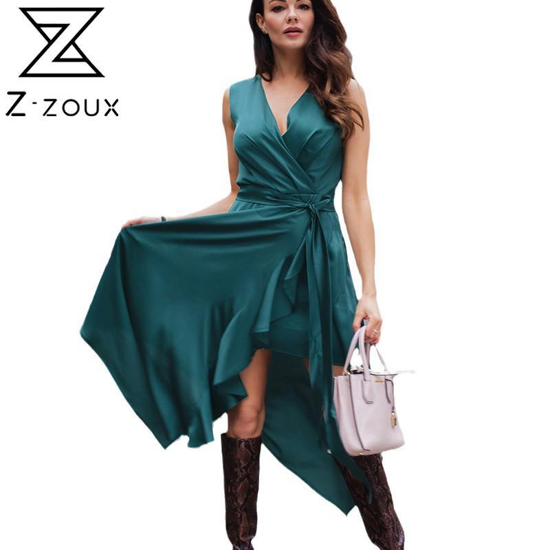 

Women Dress V Neck Sleeveless Bohemian es Lace Up Irregular Summer es Sexy Long Boho Plus Size 210524, Rose red