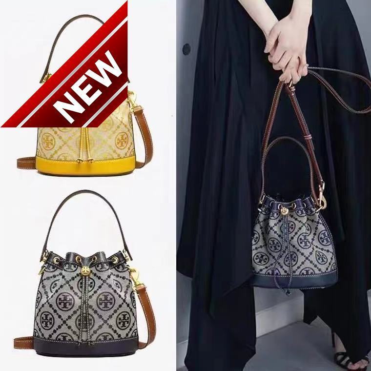 Fashion New Tb Bucket 2021 Jacquard Embroidery Drawstring Hand Single Shoulder Messenger Women's Bag