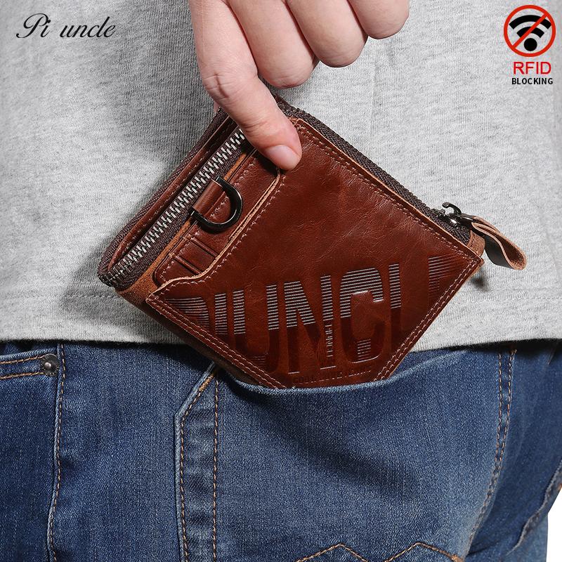 

UNCLE Classic Style Wallet Genuine Leather Men Wallets Short Male Purse Card Holder Fashion High Quality Cash Case, Red;black