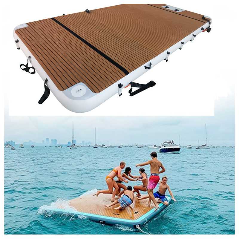 

Inflatable Floats & Tubes FUNWORLD 2021 Top Quality 20cm Thick Drop Stitch Floating Docks Leisure Island Sunbathing Yoga Water Mat