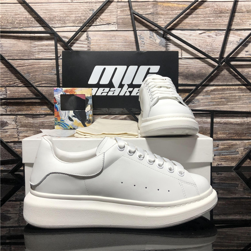 

Top Quality Luxury Brand Designers Shoes Genuine Leather Fashion High Platform Men Women Sneakers Male Female White Thick-soled Casual Skateboard Sneaker With Box, Gifts