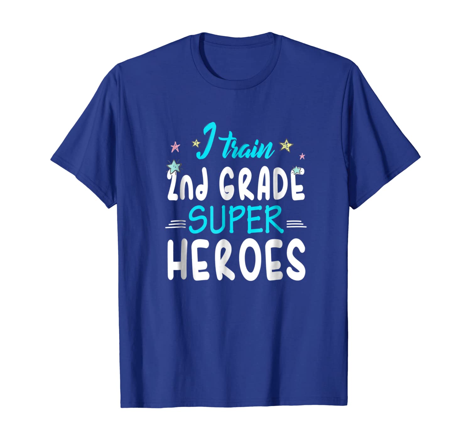 

I Train 2nd Grade Superheroes Teacher Team Gift T Shirt, White;black