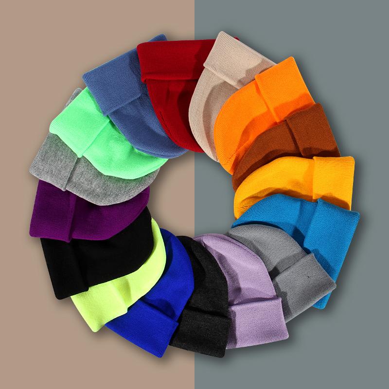 

Berets Winter Hats For Women Mens Solid Knitted Beanies Autumn Girl's Fashion Beanie Caps Female Warmer Bonnet Male Casual Hat, Red