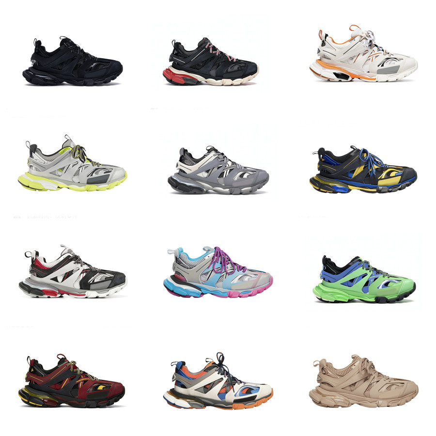 

2021 Newest Men Women Track 3.0 Triple S Sports Shoes Joggers Speed Black Outdoor Sneakers Green Blue Fashion Trainers 18ss With Original box 36-45, Customize