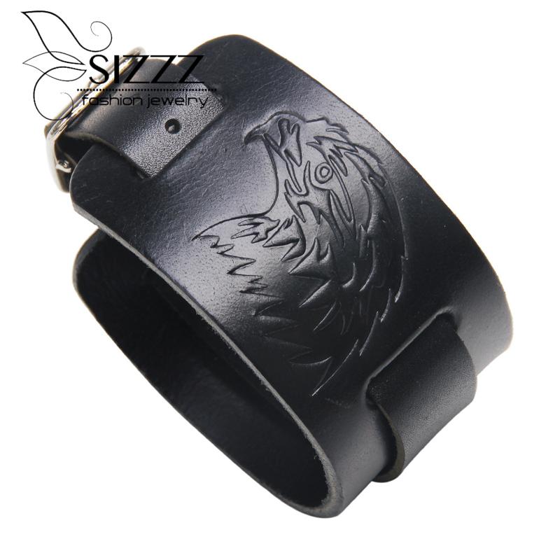 Charm Bracelets 2021 29.3CM*4CM Eagle Leather Jewelry Cross-border Electricity Supplier Bracelets&bangles For Women/men-image-706733219