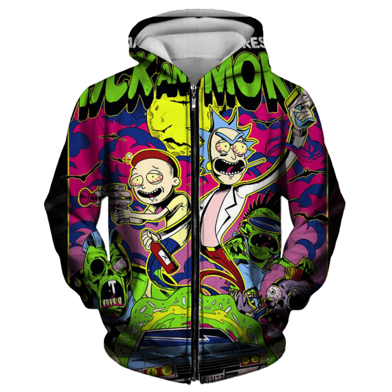 

Lost Pattern Men's Zipper Hoodie Visual Impact Party Top Punk Gothic Round Neck High Quality American Sweater Hoodie, Black