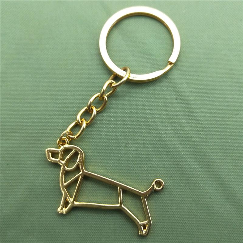 

Keychains Dachshund Key Chains Fashion Geometric Jewellery Car Keychain Bag Keyring For Women Men