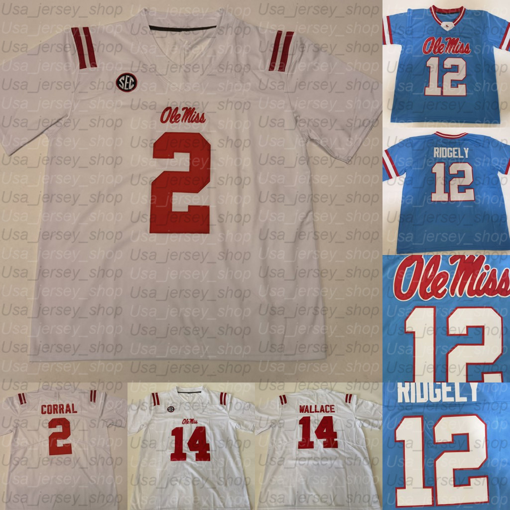 

Custom Ole Miss Rebels College Football Jerseys 10 John Rhys Plumlee 2 Matt Corral 24 Snoop Conner 22 Scottie Phillips, White
