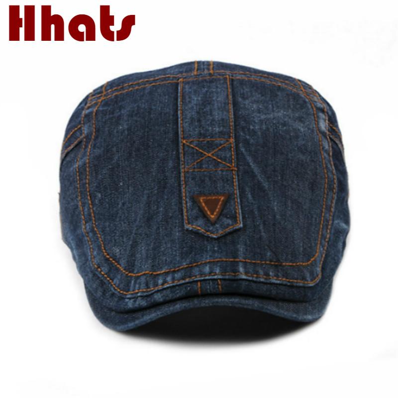 

Visors Retro Denim For Men Solid Women Jean Sun Visor Caps Beret Hat Boina Male Vintage Peaked Cap Flat Ivy Sboy Bone, Blue;gray