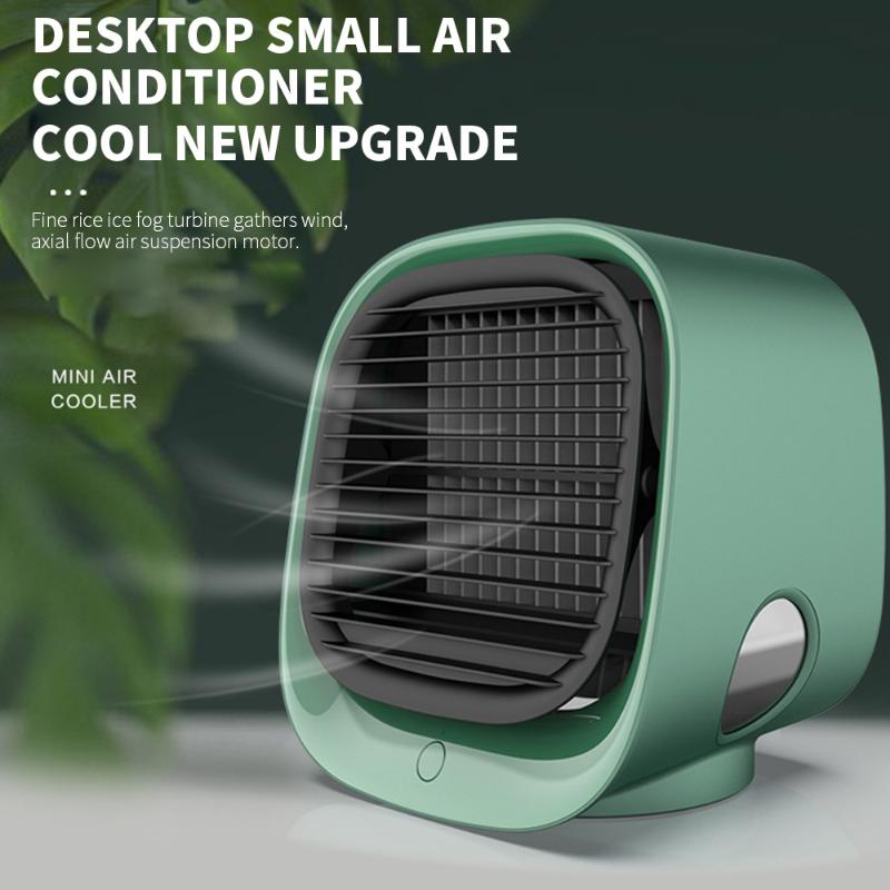 

Summer Air Cooler Fan Mini Desktop Conditioner USB Water Cooling Humidifier Purifier For Home Office Electric Fans