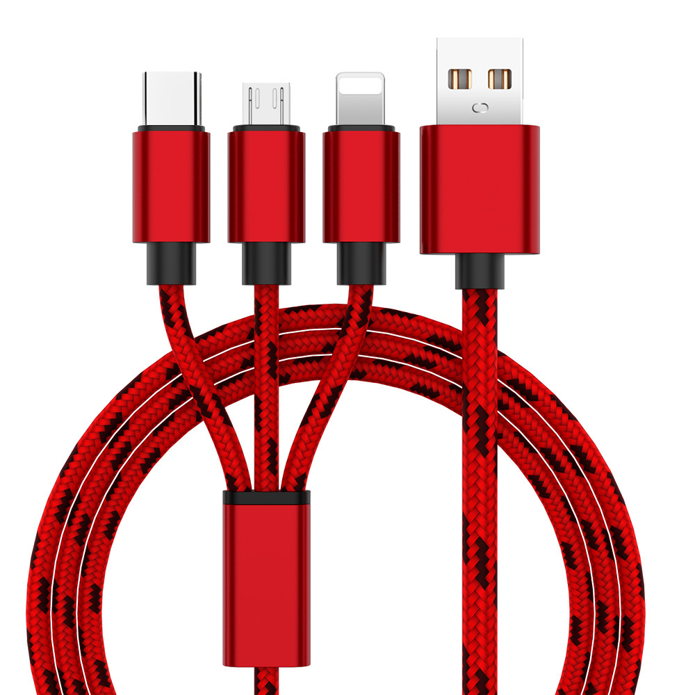 

3in1 charger cable, micro USB type C for iPhone x Max XR 8 7 6 s 6 s, Samsung S9 S8, Huawei Xiaomi 3 in 1 charging cable