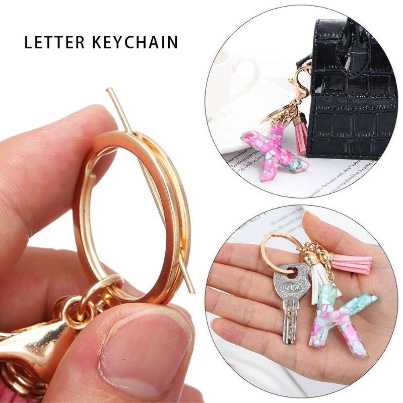 

Keychains Fashion Accessories For Bags Pendan Tassel Letters Key Chain Pendant