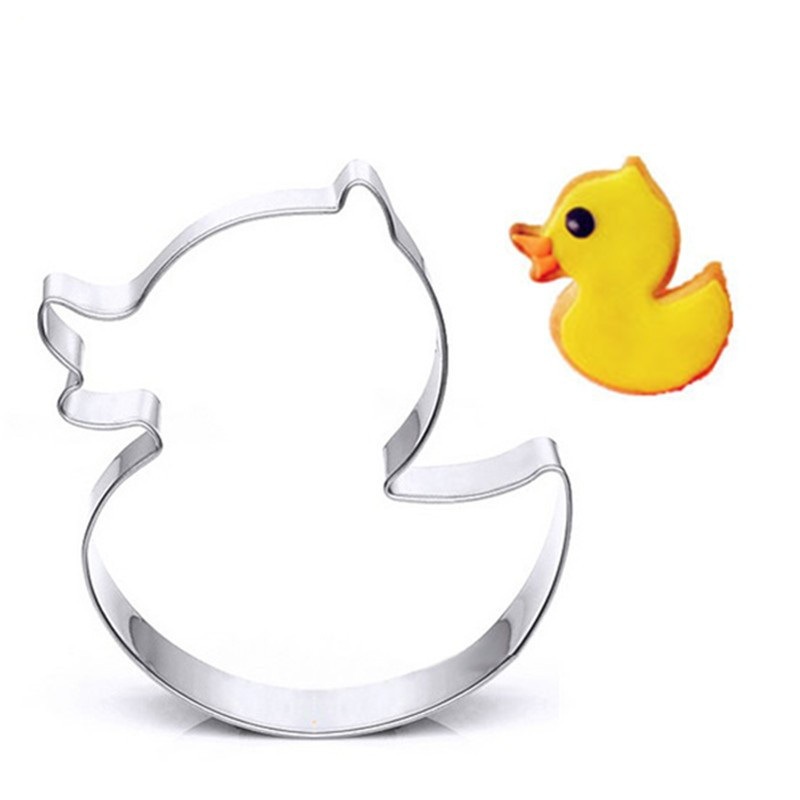 Lovely Duck Shape Cookie Cutter Moulds 3D Stainless Steel Biscuit Baking Mold Fondant Cake Decorating Tools 1222256-image-756532435