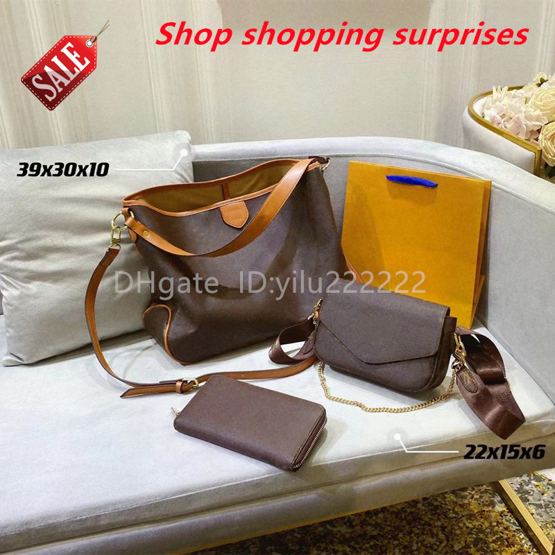 

Popular money Fashion high quality Lou vdeng women's bag retro luxury designer original leather messenger double shoulder zipper portable beauty suit SS, Split