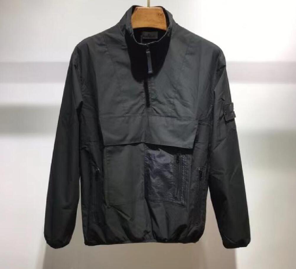 

Mens Sport Jackets Hooded Spring and Autumn Outdoor windbreaker Famous metal nylon Outerwear brand Plus coat Army green black, Black;brown