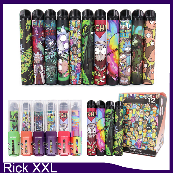 

Rick XXL plus Disposable Vape pen R and M 2000Puffs 800mAh Power Battery 6ml Pods Cartridges Vapor VS Bang XXL