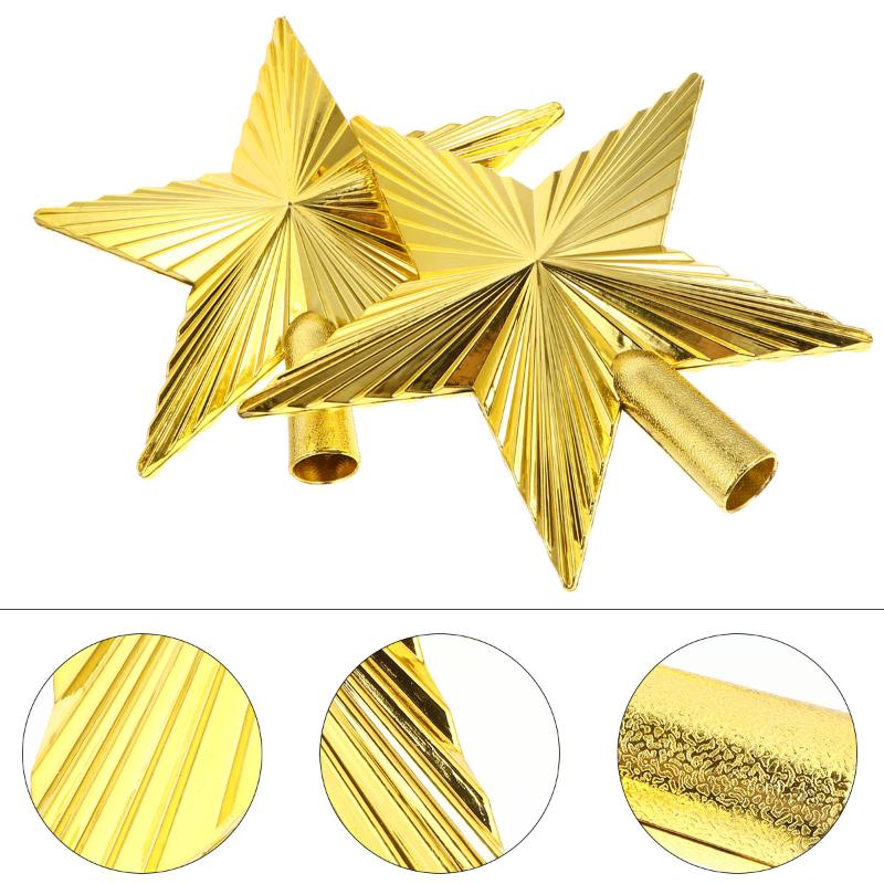 

Christmas Decorations 2pcs Plastic Tree Star Holiday Topper Decoration