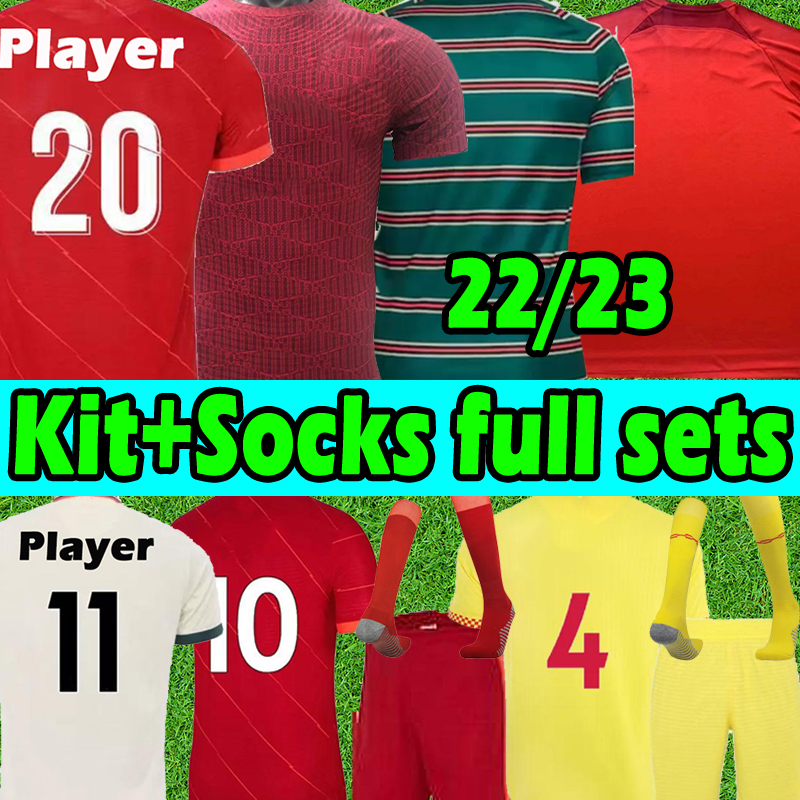 

22/23 ALEXANDER ARNOLD soccer jerseys LVP 2021 2022 2023 fans player version DIOGO Fabinho Jones A.BECKER ROBERTSON Men kids kit+socks full sets home football shirts, 2021 home kit