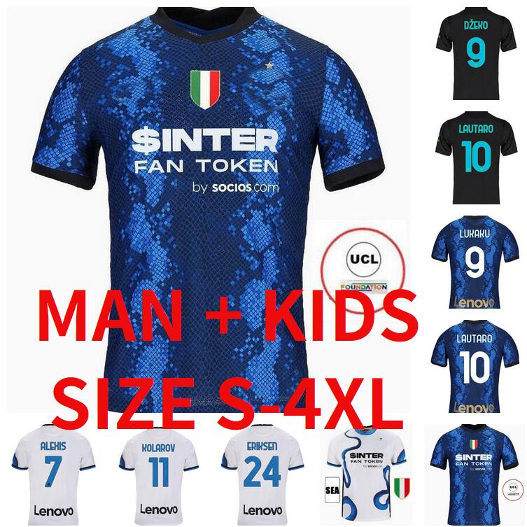 

2021 2022 BARELLA LAUTARO DZEKO soccer jerseys 21 22 ERIKSEN VECINO KOLAROV D'AMBROSIO SKRINIAR BROZOVIC J.CORREA ALEXIS PERISIC football shirt uniforms men + kids kit