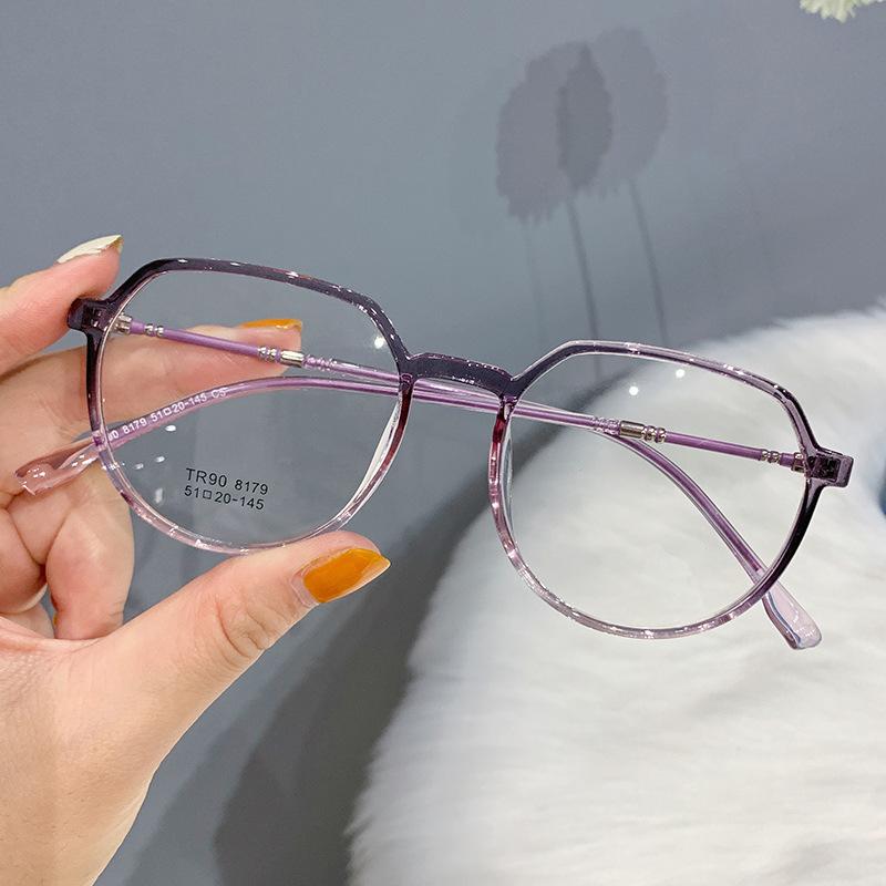 

Sunglasses The TR90 Anti-blue Glasses Fashion Trendy Myopia Frame Flat Mirror