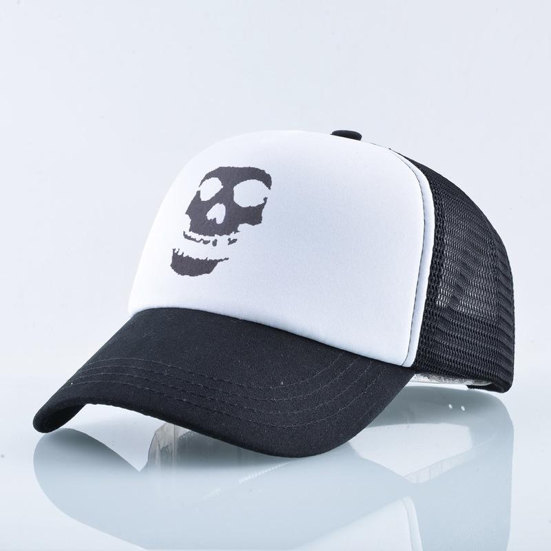 

Amazon Sells Skull Baseball Cap Men's And Women's Summer Sun Visor Truck Driver's Hat Hip Hop NET Wide Brim Hats, Blue;gray