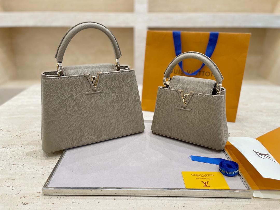 

LVYSLLouisVitton Vintage Wallets Capucines Cowhide Shoulder Crossbody Bags Designers Luxurys Handbags Purse Vutton Women F, Red;black