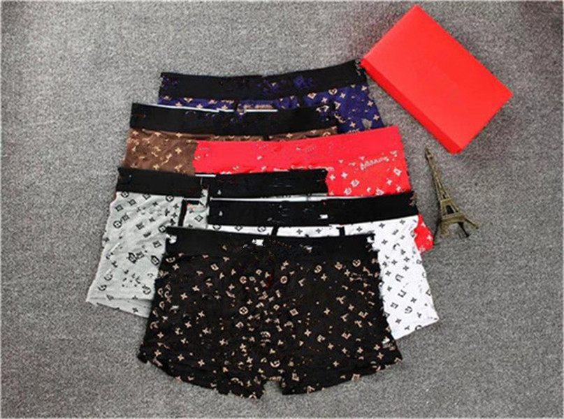 

2021 Designer Fashion Style Brands Underpants Sexy Classic Mens Boxer Casual Shorts Underwear Breathable Cotton Underwears, Black;white