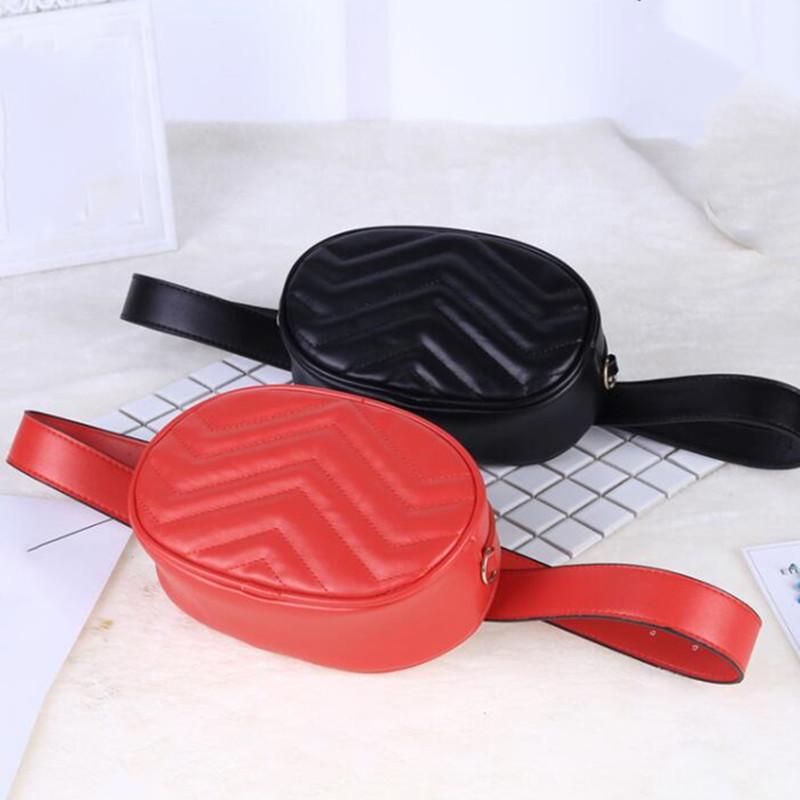 

Bags For Women Pack Waist Bag Round Belt Pu Chest Handbag Beige Fashion High Quality