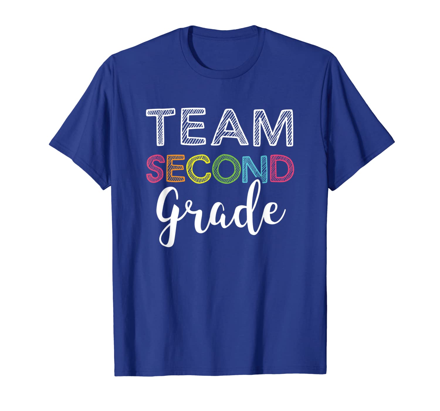 

Team 2nd Second Grade Teacher Back To School Top T-Shirt, White;black