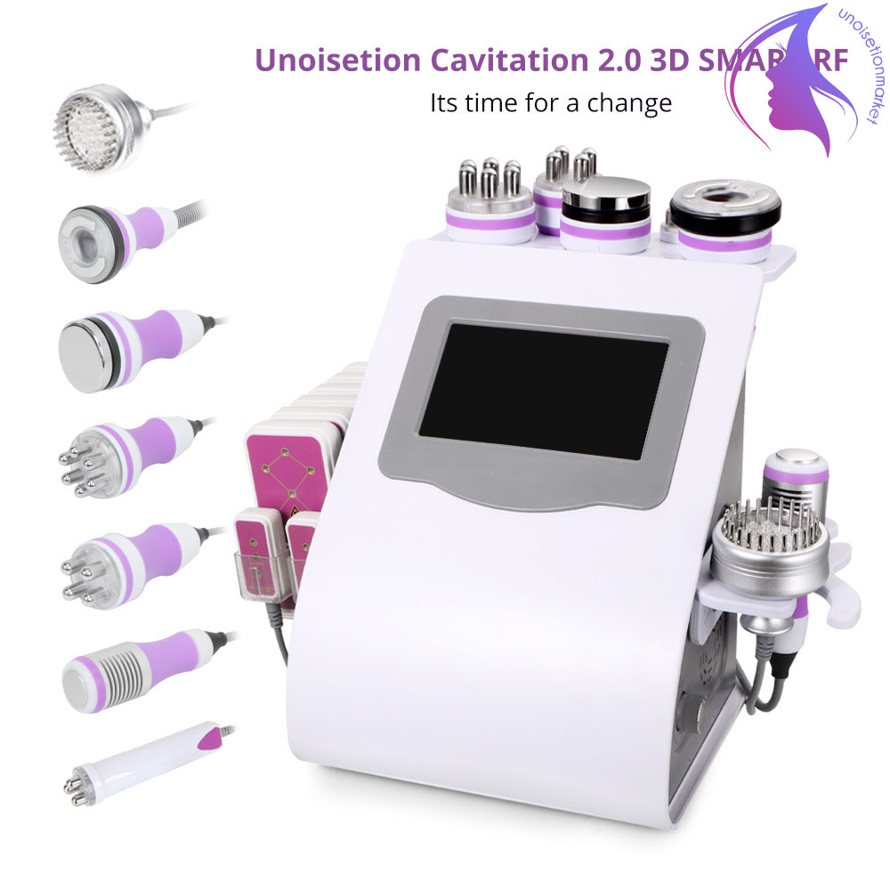 

9 In 1/8 in 1 Unoisetion cavitation 40K slimming machine Radio Frequency Vacuum RF Fat Removal Cold Photon Micro Current Device
