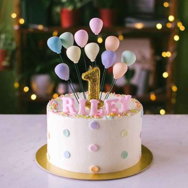 

Other Event & Party Supplies 5pcs DIY Rainbow Birthday Balloon Cake Topper Happy Decor Kids 1st Colorful Number Wedding Baby Shower