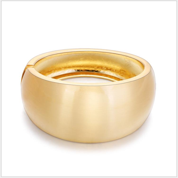 

Bangle 2021 Selling Bracelet Exaggerated Wide-sided Drum-shaped Frosted Simple Gold-plated Thick Alloy Jewelry Wholesale