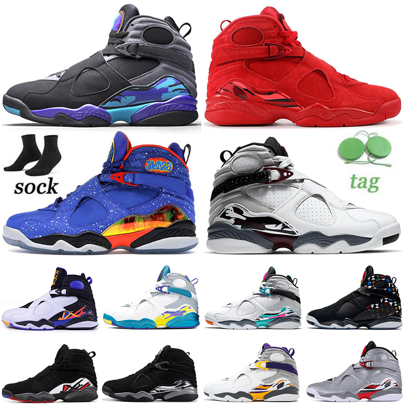 

2022 Top Fashion Jumpman 8 8s Men Basketball Shoes Doernbecher Valentines Day White Black Chrome Mens Trainers Take Flight Burgundy Cool Grey Cement Sneakers, A#7